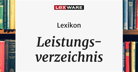 Leistungsverzeichnis – Wikipedia.